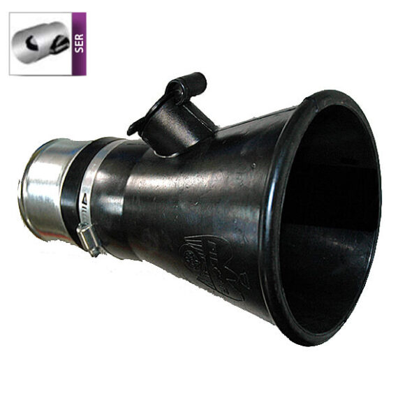 Avgastratt med 100mm slanganslutning 580x580