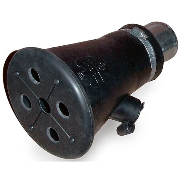 Avgastratt med 75 mm slanganslutning 580x580