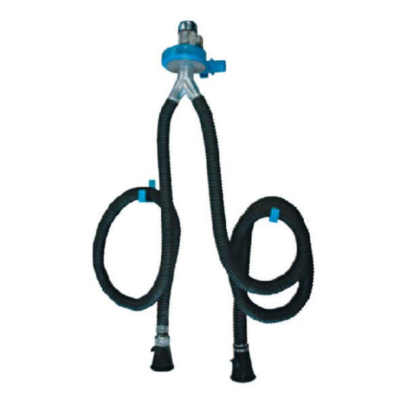 Avgasutsug med flakt och tva slangar 580x580