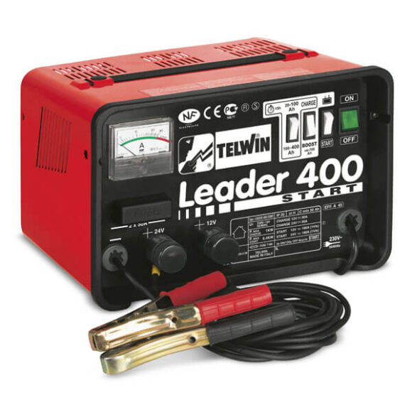 Batteriladdare med starthjalp 12 24V Leader 400 580x580