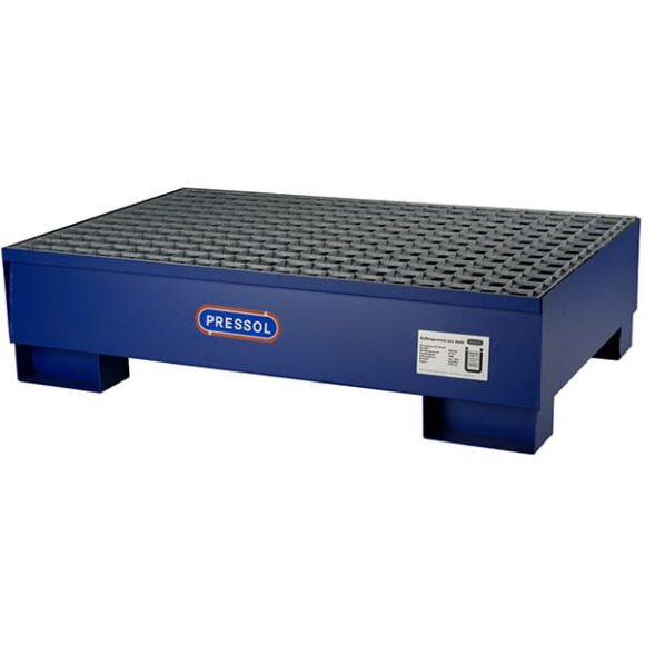 Fatpall i plat med uppsamlingskarl for 2 fat Pressol 580x580