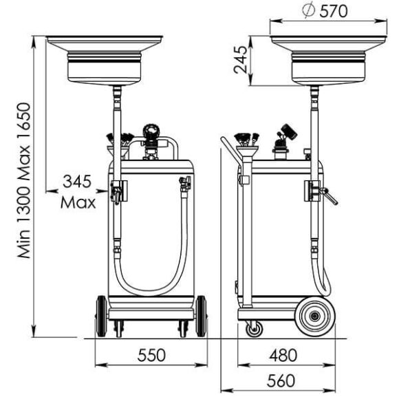 Matt spilloljeuppsamlare 90 lit 580x580