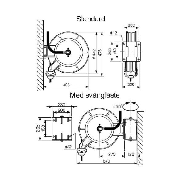 Mattskiss slangvinda 580x580