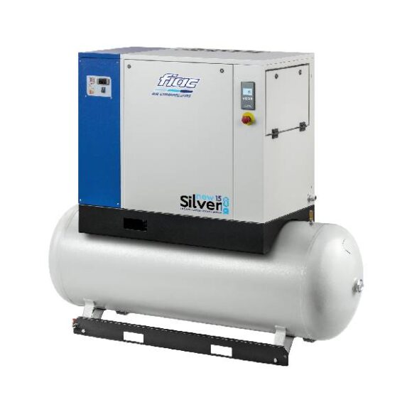 Skruvkompressor 15 hk 10 bar 270 lit New Silver Fiac 580x580