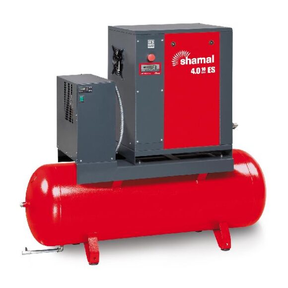 Skruvkompressor 55 hk 10 bar 200 lit tank med kyltork Shamal 580x580