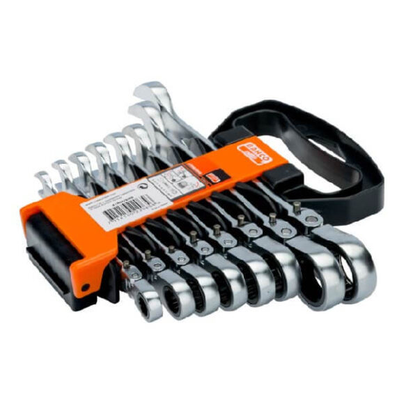 Sparrkombinyckelsats med ledad ringande 8 delar Bahco 580x580