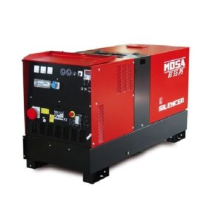 Elgenerator med röd och svart kåpa