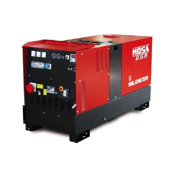 Elgenerator med röd och svart kåpa