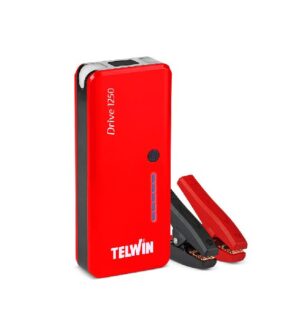 Röd starter med logga och startkablar